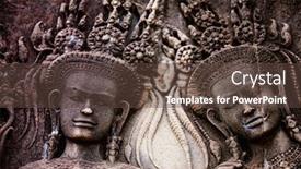  Presentation with cambodia - Slides enhanced with close-up-of-angkor-wat background and a tawny brown colored foreground