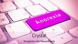  Presentation with anorexia - Colorful PPT layouts enhanced with close up of anorexia keyboard backdrop and a lavender colored foreground
