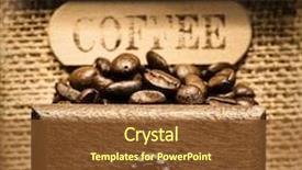  Presentation with coffee beans - Amazing slides having close up of antique coffee grinder full of beans backdrop and a tawny brown colored foreground