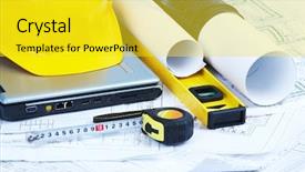  Presentation with architectural - Amazing presentation having close-up of architectural objects backdrop and a yellow colored foreground