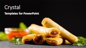  Presentation with asian food - Slide deck consisting of close-up-of-asian-spring background and a black colored foreground