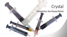  Presentation with medical - Presentation theme having close-up of assorted medical background and a white colored foreground