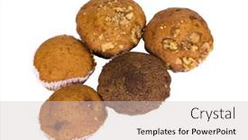  Presentation with muffins - Presentation theme featuring close-up-of-assorted-muffins background and a lemonade colored foreground
