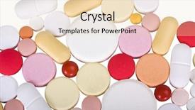  Presentation with tablets - PPT theme consisting of close-up of assorted tablets background and a lemonade colored foreground