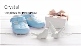  Presentation with baby shoes - Presentation consisting of close-up-of-baby-shoes background and a white colored foreground