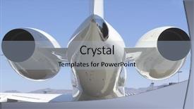  Presentation with jet - Theme having gulfstream - close- up of back background and a light blue colored foreground