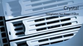  Presentation with data backup - Slide set consisting of close-up of backup hard background and a light blue colored foreground