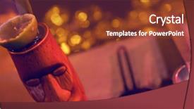  Presentation with accessories - PPT theme enhanced with close up of bar accessories background and a tawny brown colored foreground