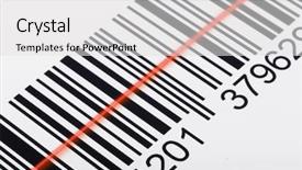  Presentation with barcode - Theme having up of barcode with laser background and a light gray colored foreground