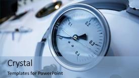  Presentation with natural gas - Slides having close up of barometer background and a light blue colored foreground