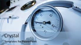  Presentation with natural gas - Audience pleasing slide set consisting of close up of barometer backdrop and a light blue colored foreground