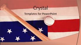  Presentation with baseball - Audience pleasing theme consisting of close-up of baseball ball backdrop and a  colored foreground