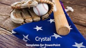  Presentation with american flag - Amazing presentation having close-up of baseball bat backdrop and a  colored foreground