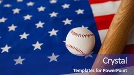  Presentation with mlb baseball game ball - Theme featuring close-up of baseball bat background and a  colored foreground