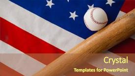  Presentation with mlb baseball game ball - Amazing theme having close-up of baseball bat backdrop and a red colored foreground