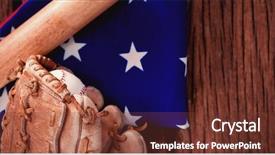  Presentation with mlb baseball in a glove - Colorful presentation enhanced with close-up of baseball bat backdrop and a  colored foreground