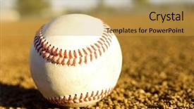  Presentation with baseball diamond - Cool new PPT theme with close-up of baseball backdrop and a yellow colored foreground
