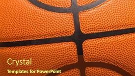  Presentation with skin - Slide set having close-up-of-basketball-skin background and a  colored foreground