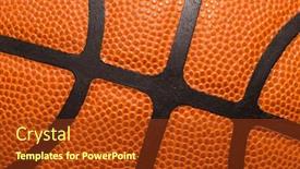  Presentation with skin - Slide set featuring close-up-of-basketball-skin background and a tawny brown colored foreground