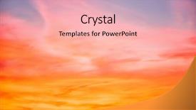  Presentation with coral reefs blue water beautiful sky - Presentation theme enhanced with close-up of beautiful orange background and a lemonade colored foreground