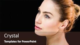  Presentation with black woman - Presentation having close-up-of-beautiful-woman background and a tawny brown colored foreground