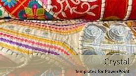  Presentation with carpet - Presentation design having close-up-of-beautifully-handcrafted background and a mint green colored foreground