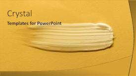  Presentation with beauty-product - Presentation design having close-up-of-beauty-product background and a yellow colored foreground