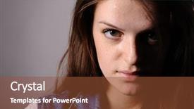  Presentation with beauty - Beautiful theme featuring close up of beauty woman backdrop and a tawny brown colored foreground