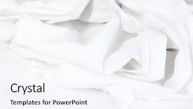  Presentation with dirty sheets - Slide deck featuring close up of bedding sheets background and a sky blue colored foreground