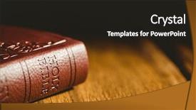  Presentation with bible - Audience pleasing presentation design consisting of close up of bible backdrop and a black colored foreground