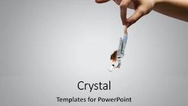  Presentation with human - Beautiful presentation design featuring close up of big human backdrop and a light gray colored foreground