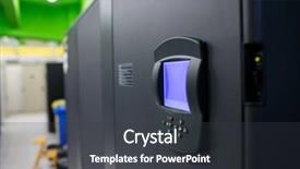  Presentation with server room - Presentation theme with close-up of biometric locks background and a dark gray colored foreground