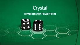  Presentation with green technology - Audience pleasing PPT theme consisting of close up of black dice backdrop and a dark gray colored foreground