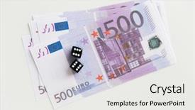  Presentation with gambling - Presentation design consisting of close up of black dice background and a white colored foreground