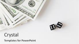  Presentation with gambling - Colorful presentation design enhanced with close up of black dice backdrop and a white colored foreground
