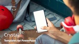  Presentation with black hand - PPT layouts with close-up-of-black-guy background and a coral colored foreground