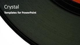  Presentation with vinyl record - Presentation design enhanced with close up of black vinyl background and a dark gray colored foreground