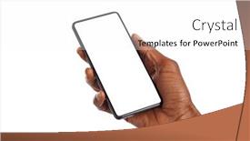  Presentation with black hand - Slide deck consisting of close-up-of-black-woman background and a white colored foreground