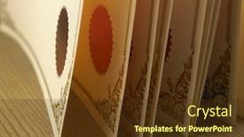  Presentation with certificate - Slide set featuring close up of blank certificate on the wooden table background and a tawny brown colored foreground