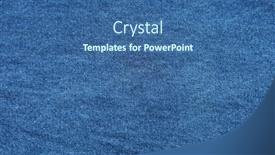  Presentation with jeans blue denim texture - PPT theme with close-up-of-blue-denim background and a  colored foreground