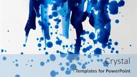  Presentation with abstract blue white - 