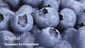  Presentation with blueberries - PPT layouts enhanced with close-up-of-blueberries background and a ocean colored foreground