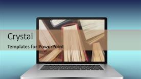  Presentation with animation - Beautiful slide deck featuring close-up of book backdrop and a coral colored foreground