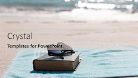  Presentation with book - Theme having close-up-of-book background and a lemonade colored foreground