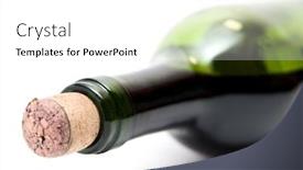  Presentation with bottle red wine - Beautiful presentation featuring close-up-of-bottle backdrop and a white colored foreground