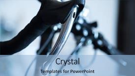  Presentation with road racing - Audience pleasing theme consisting of close up of brake lever backdrop and a light blue colored foreground