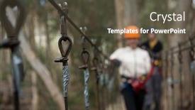  Presentation with forest bridge - Colorful presentation enhanced with close-up-of-bridge-supporting backdrop and a tawny brown colored foreground