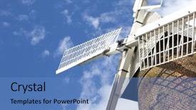  Presentation with british redcoat - Cool new PPT theme with close-up of british windmill backdrop and a  colored foreground