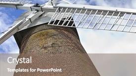  Presentation with windmill - Slide set featuring close-up of british windmill background and a  colored foreground