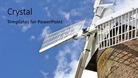 Presentation with windmill - Audience pleasing PPT theme consisting of close-up of british windmill backdrop and a  colored foreground